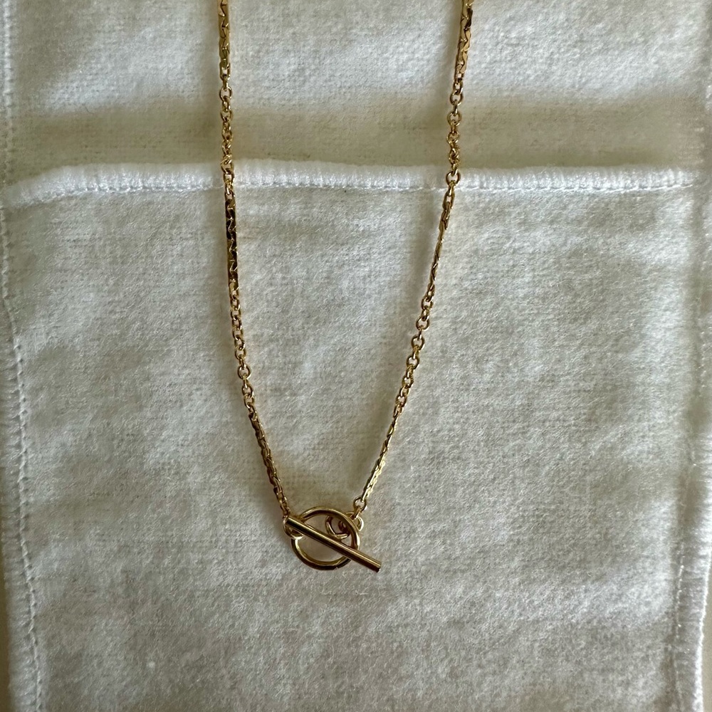 Dainty Gold Filled Toggle Necklace